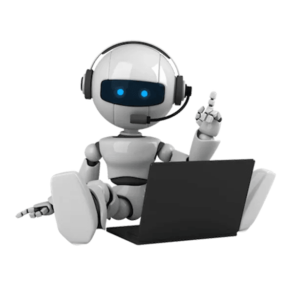 Robot mascot illustration